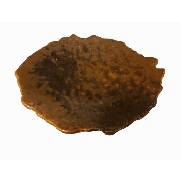 John Shedd Pottery Candy Dish Trinket Tray Brown Glossy Art Studio Stoneware - Picture 1 of 10
